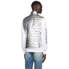 Palm Angels Silver Metallic Season Quilted Vest