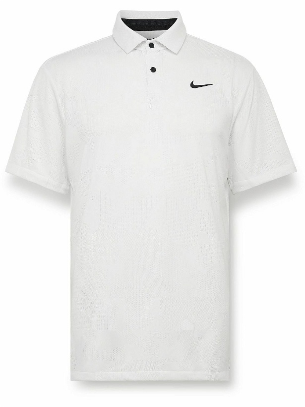 Photo: Nike Golf - Tour Dri-FIT jacquard Golf Polo Shirt - White
