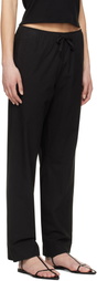 Nothing Written Black Cotton Drawstring Trousers