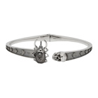 Alexander McQueen Silver Beetle and Skull Bracelet