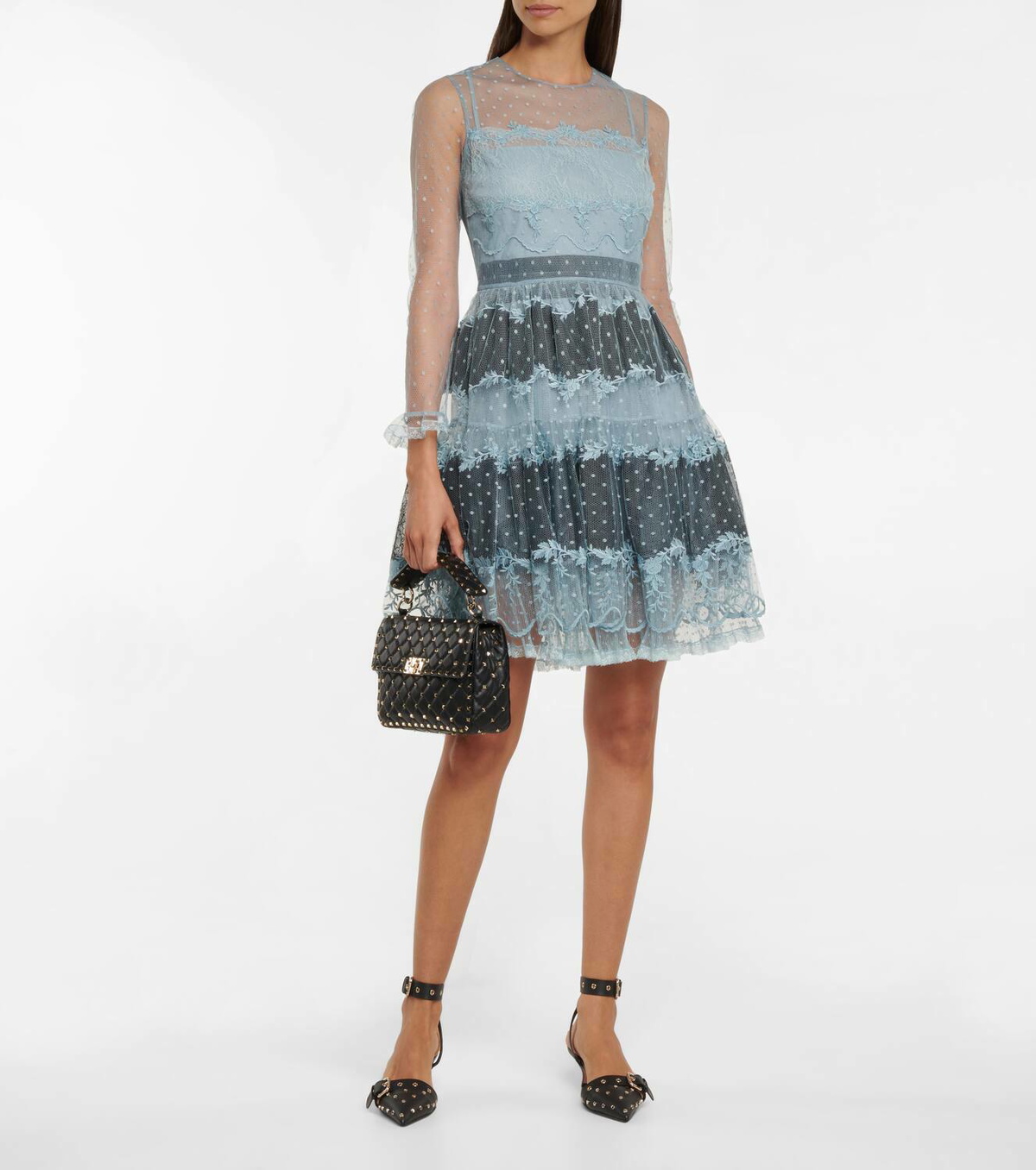 REDValentino Tiered lace minidress