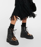 Yves Salomon Wool-lined leather ankle boots