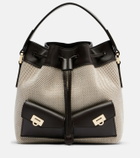 Ferragamo Harley Mini canvas bucket bag