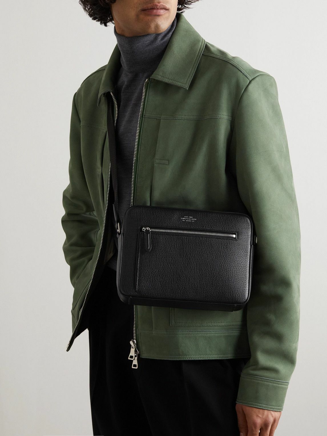 Smythson - Ludlow Full-Grain Leather Messenger Bag