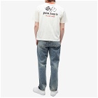 Palm Angels Men's Monogram Racing T-Shirt in Off White