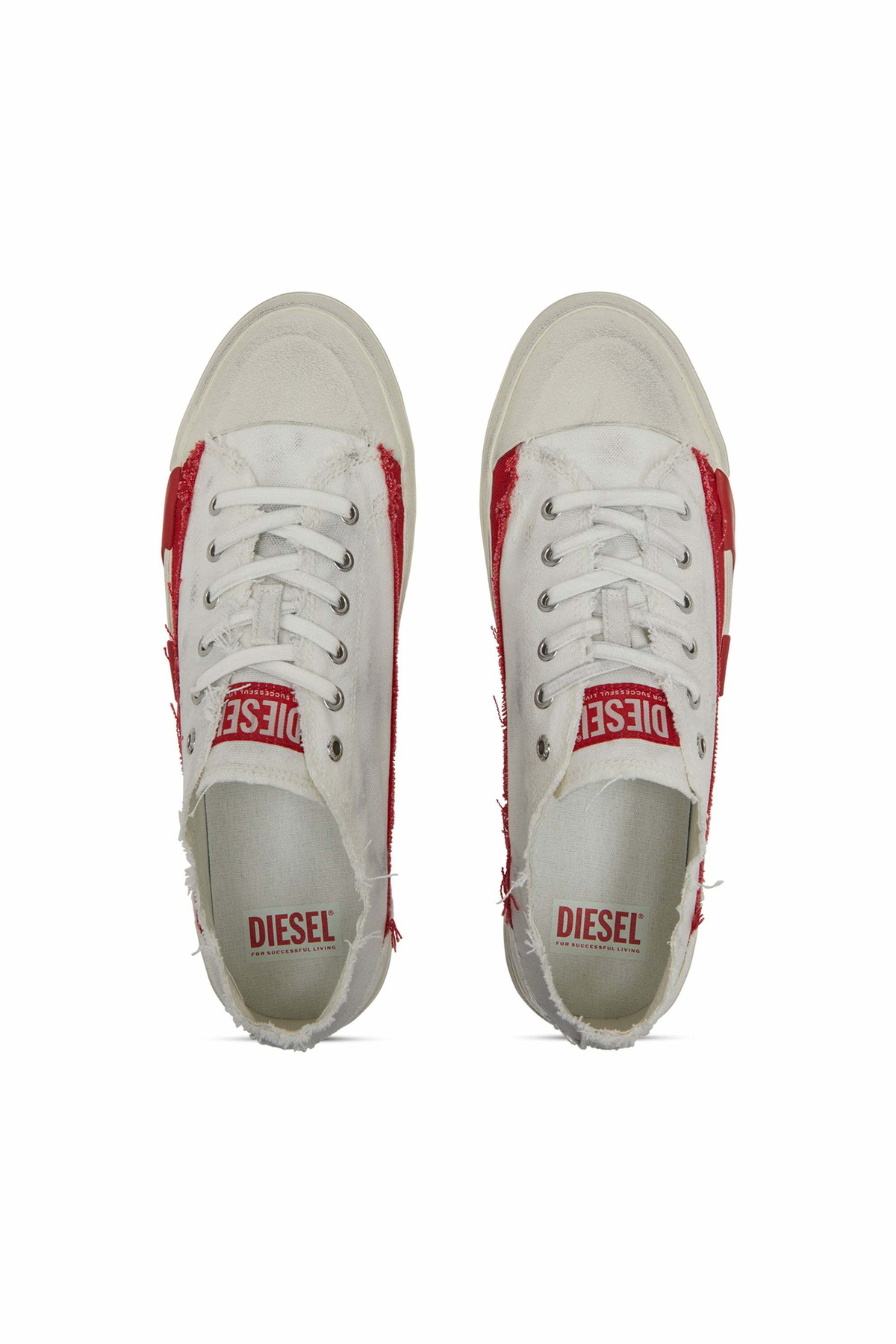 Diesel S-D-Verse-Dirty-effect canvas sneakers - Sneakers Mens in Multicolor