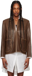 Cawley Brown Lillie Leather Jacket