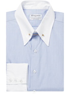 Kingsman - Turnbull & Asser Pinned-Collar Striped Cotton Shirt - Blue