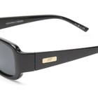 Le Specs Gigglemug Sunglasses in Black/Smoke Mono Polarized 