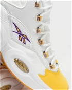 Reebok Question Mid White|Yellow - Mens - Basketball|High & Midtop