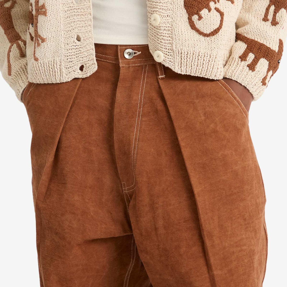 Story mfg. Women's Lush Pants in Brown Wonky-Wear