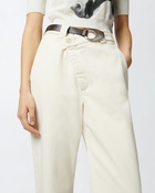 Pinko Reimagine By Pinko X Patrick Mc Dowell Trousers With Crossover And Belt Birch Beige