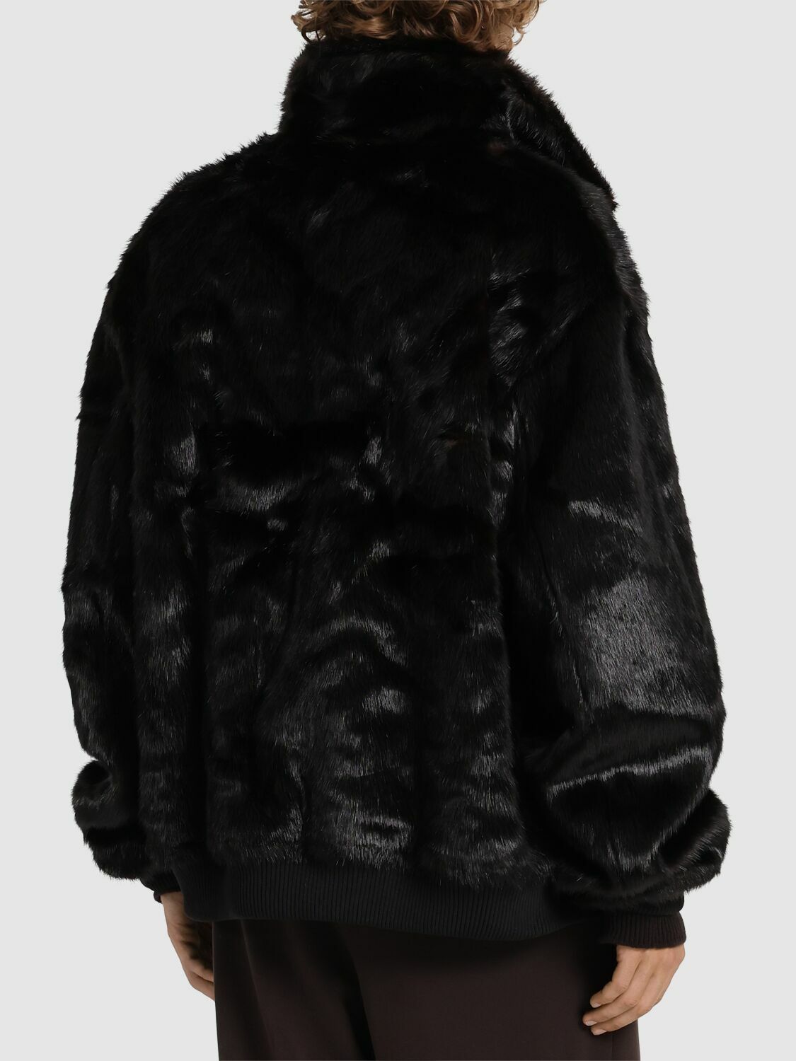 THE FRANKIE SHOP Scott Faux Fur Bomber Jacket