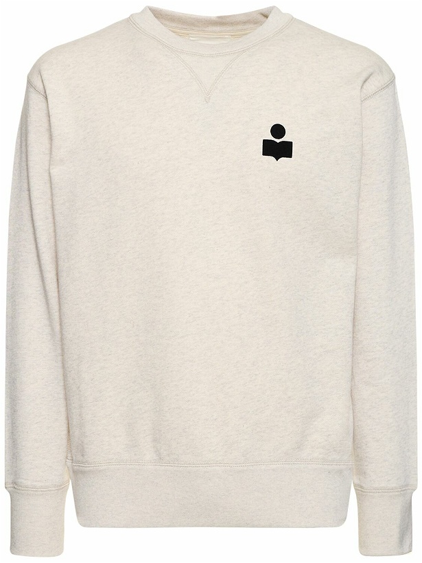 Photo: MARANT Flocked Logo Cotton Crewneck Sweatshirt