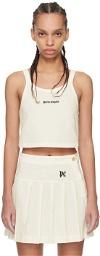 Palm Angels Off-White Embroidered Tank Top