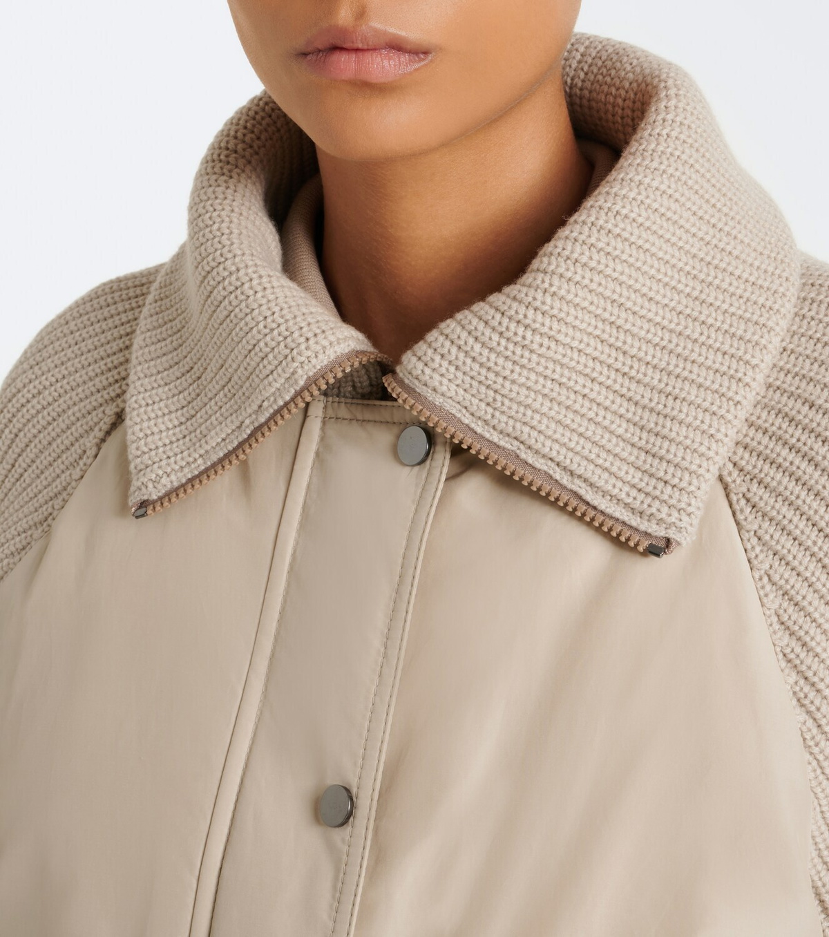 Brunello Cucinelli Wool, cashmere, and silk down jacket
