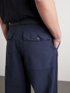 Barena - Straight-Leg Garment-Dyed Cotton Trousers - Blue