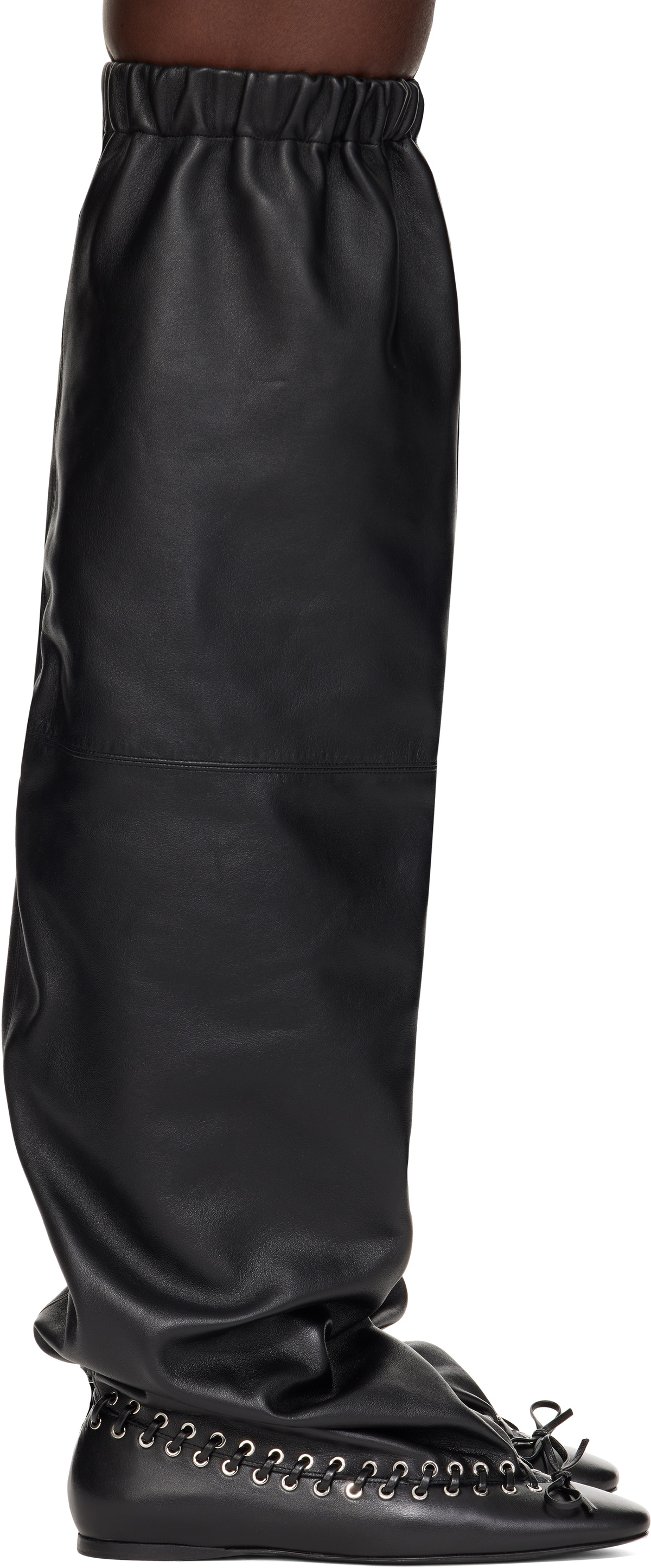 ALL-IN Black Level Flat Thigh High Tall Boots