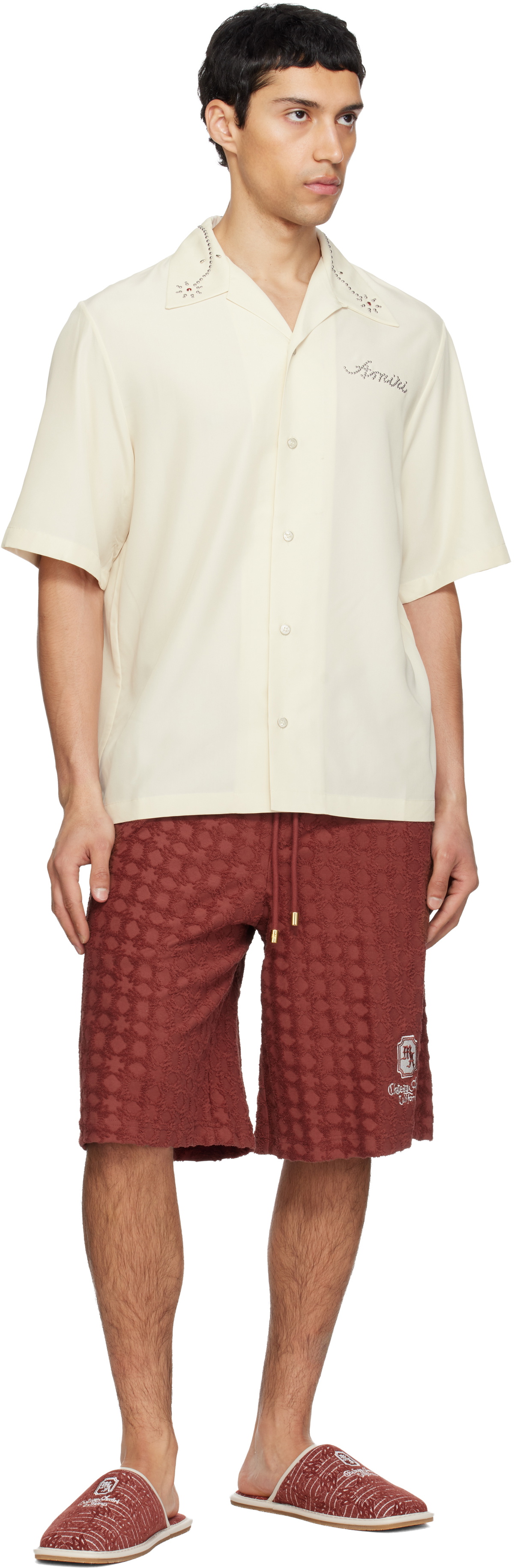 AMIRI Red 'Chateau Amiri' MA Slippers