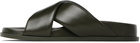 ANINE BING Green Emi Slides