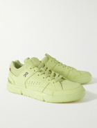 ON - The ROGER Clubhouse Mesh-Trimmed Faux Leather Tennis Sneakers - Yellow