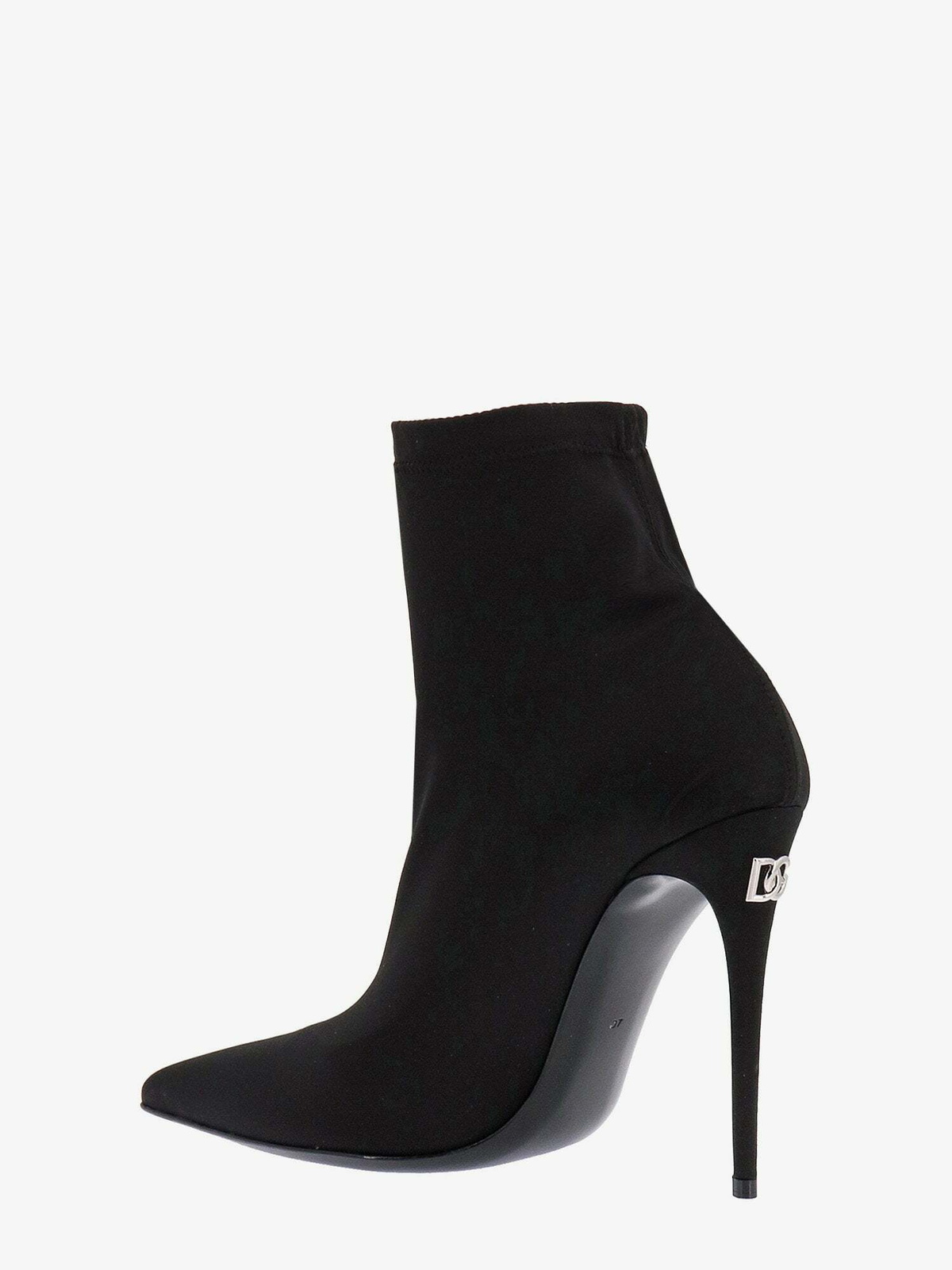 Dolce & Gabbana Black Suede Stretch Ankle Boots Booties Shoes