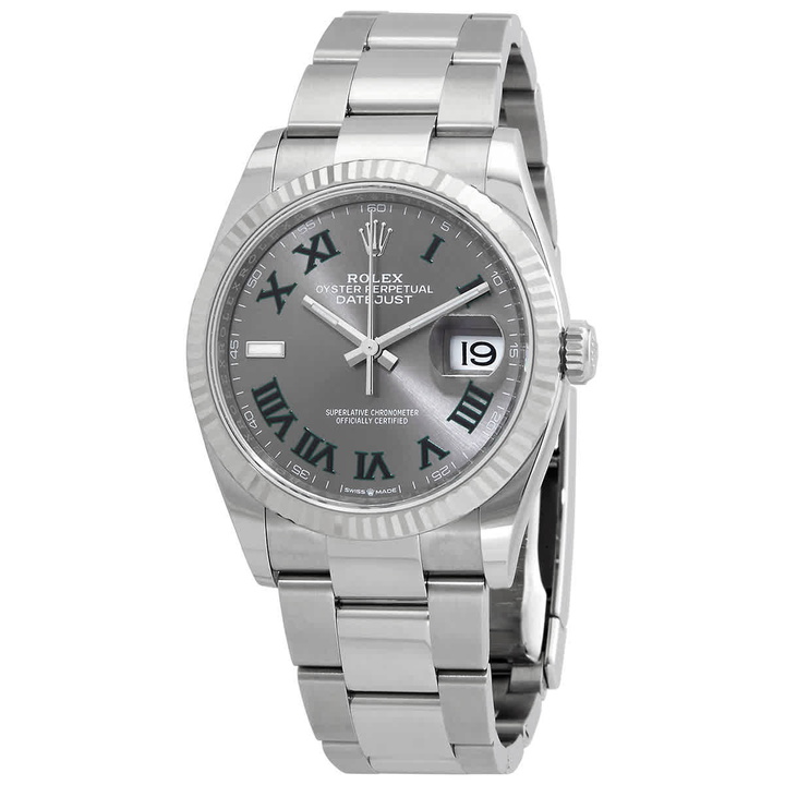 Photo: Rolex Datejust 36 Automatic Chronometer Grey Dial Watch 126234GYRO