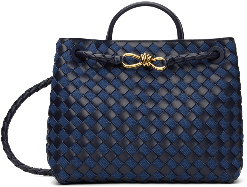 Bottega Veneta Navy Medium Andiamo Bag Bottega Veneta