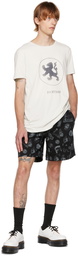 Ksubi Black Kut Out Shorts