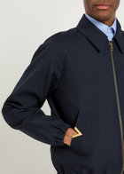 Valentino Garavani Logo-plaque Woven Jacket Navy
