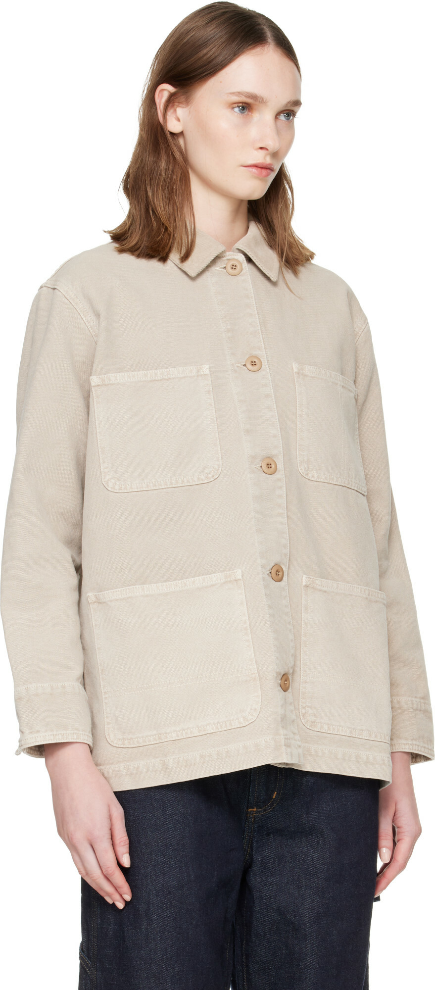 A.P.C. Beige Mina Chore Jacket