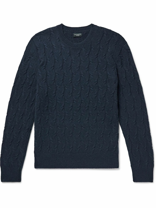 Photo: Club Monaco - Cable-Knit Cashmere Sweater - Blue