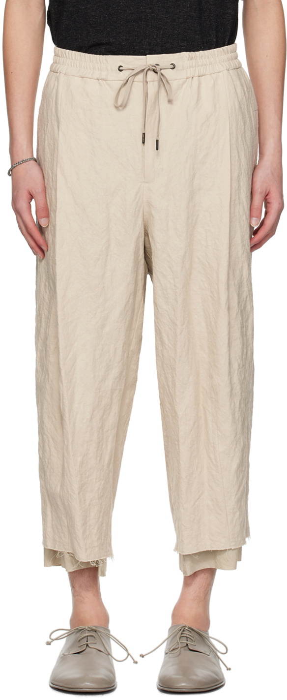 DEVOA Off-White Cropped Trousers