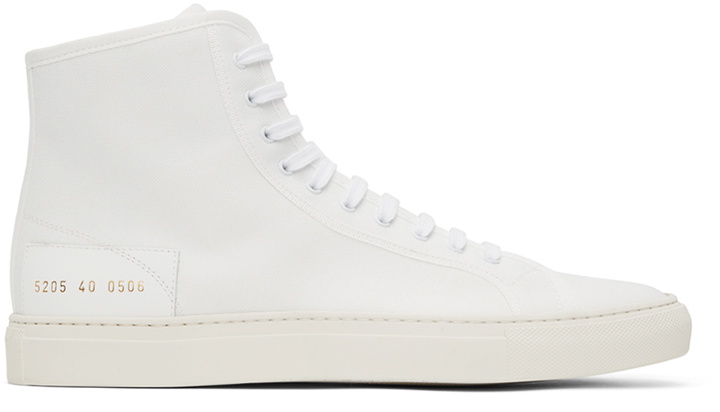 Photo: Common Projects White Tournament High Sneakers