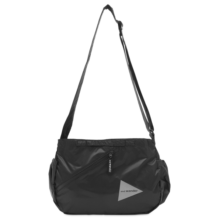 Photo: and wander Men's Sil Shoulder Bag in Black 