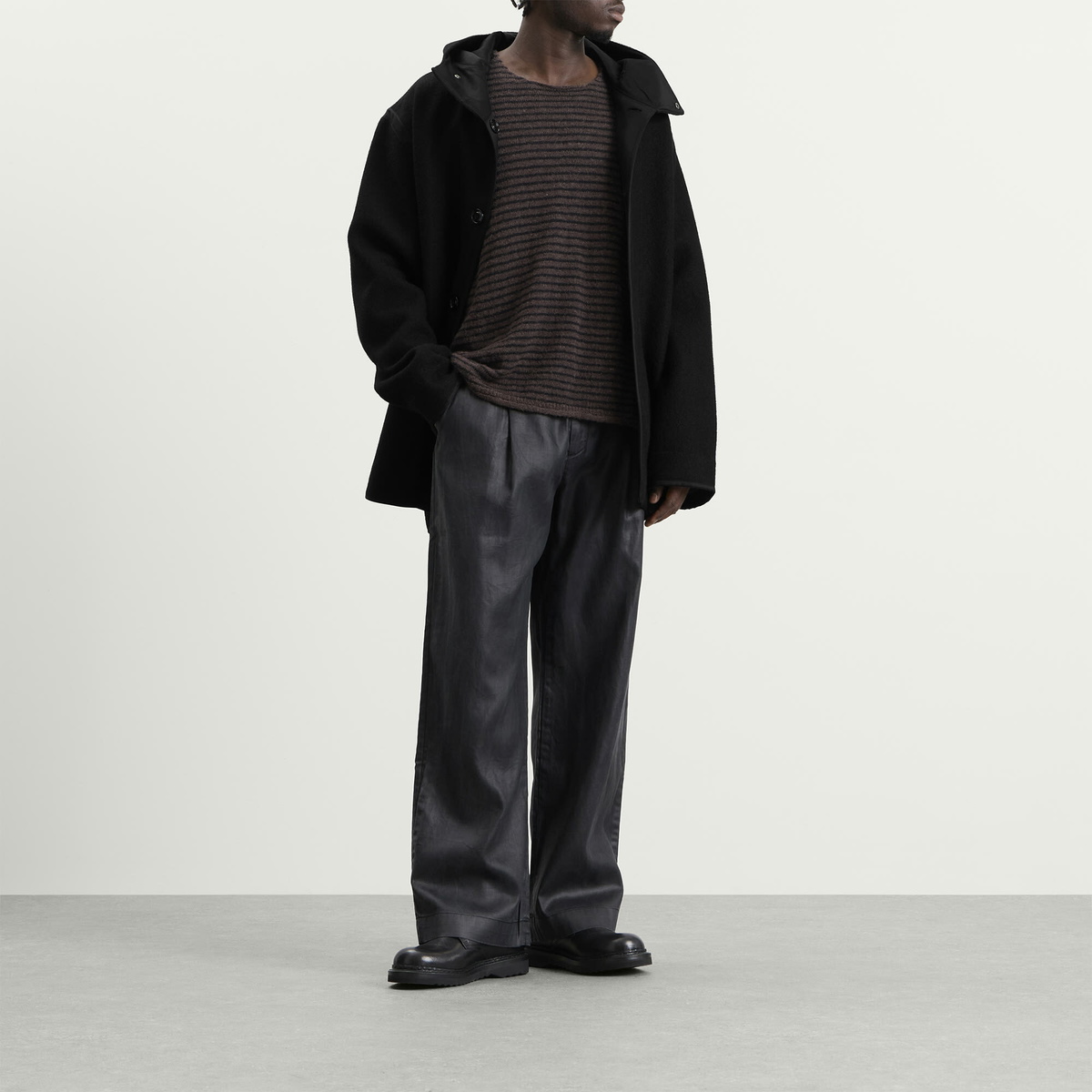 Our Legacy Men's Stamped Wool Liner Jacket in Black