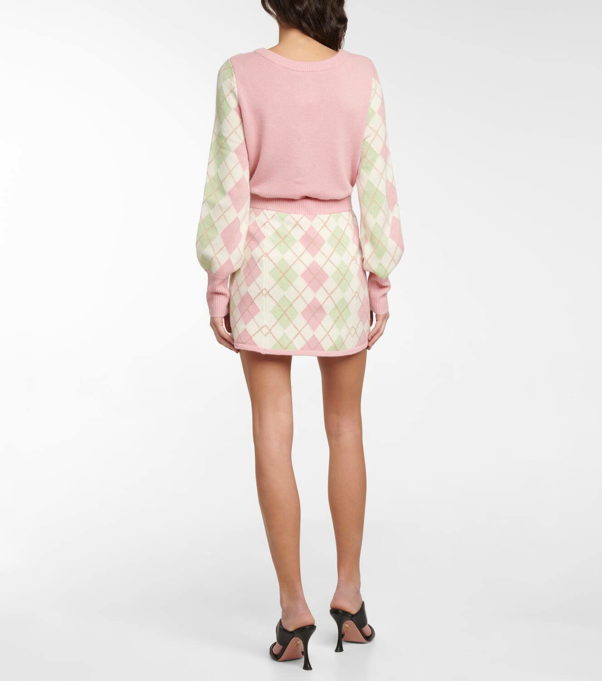 LoveShackFancy Marseille argyle miniskirt