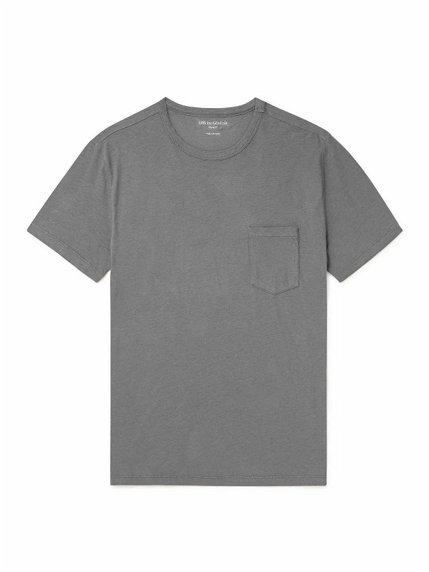 Photo: Officine Générale - Slub Cotton-Blend Jersey T-Shirt - Gray