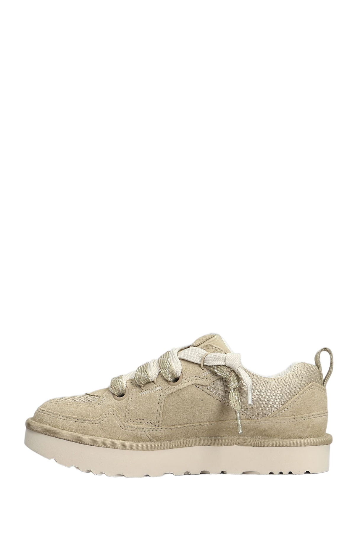UGG Lo Lowmel Slipper-mule In Beige Suede And Fabric