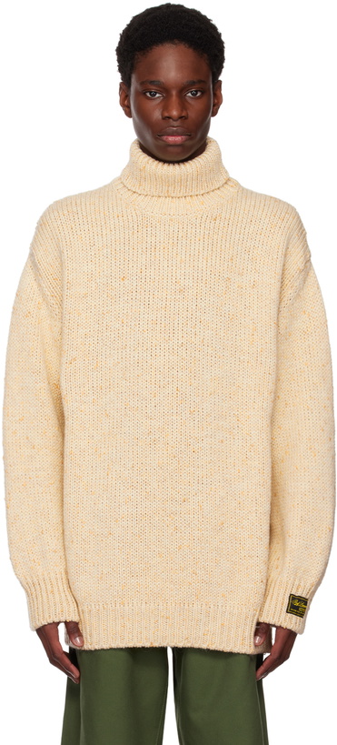 Photo: Raf Simons Beige Speckled Turtleneck