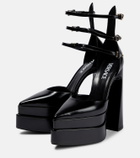 Versace - Aevitas Pointy leather platform pumps