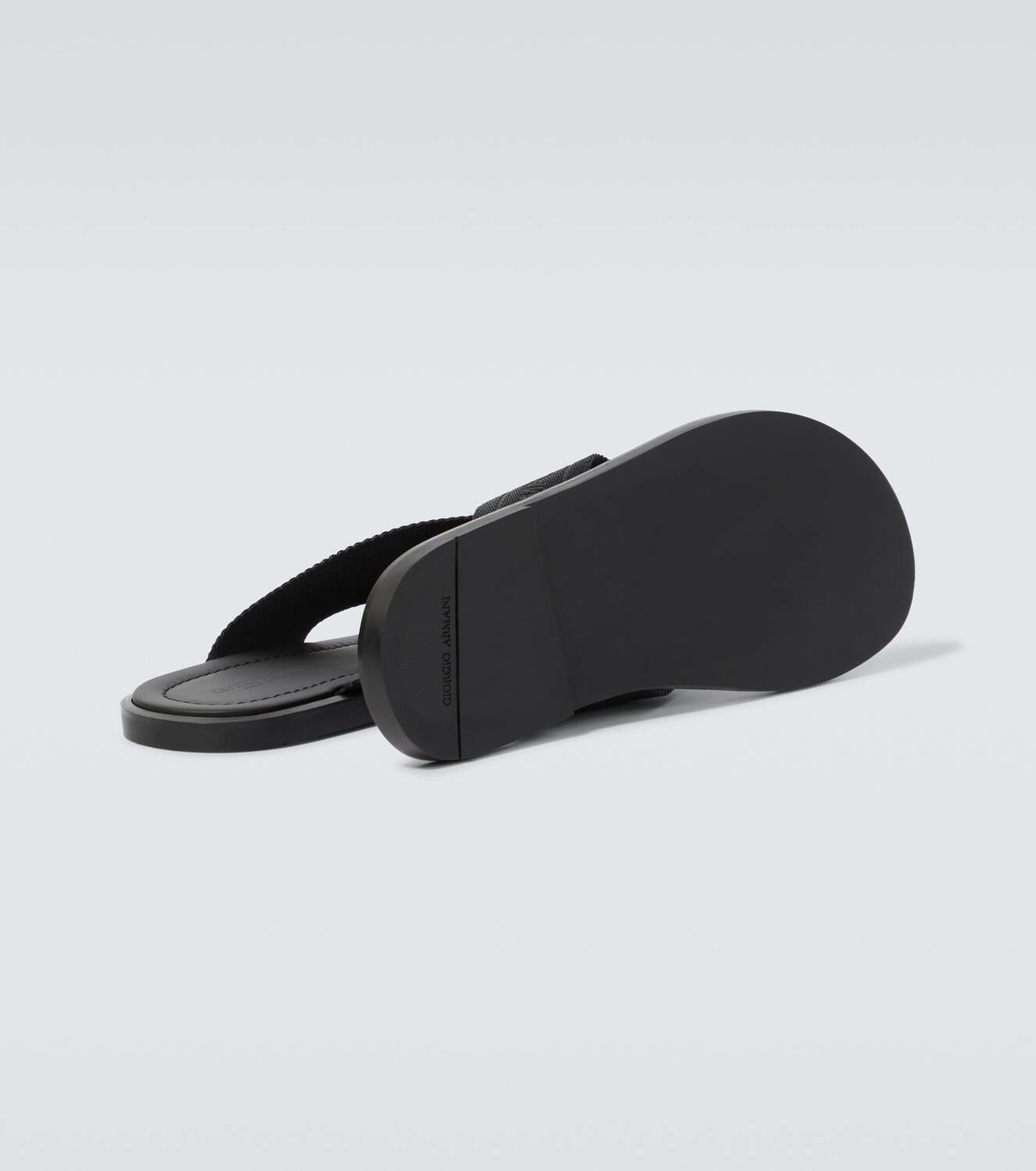 Giorgio Armani Leather-trimmed sandals