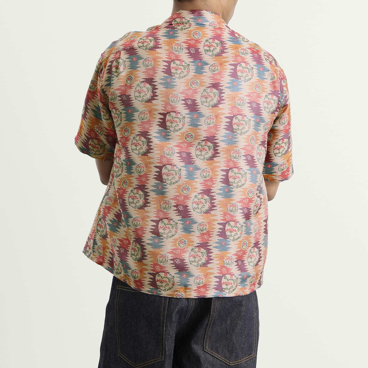 専用　visvim HICKOLY SHIRT Visvim Men's Crosby Jacquard Silk Short Sleeve Shirt in Multi Visvim