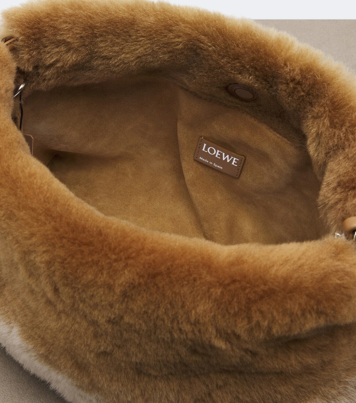 Loewe Flamenco Medium shearling pouch