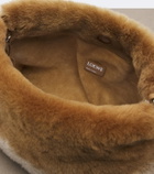 Loewe Flamenco Medium shearling pouch
