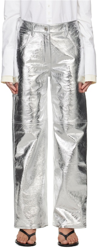 Photo: Interior Silver 'The Sterling' Leather Pants