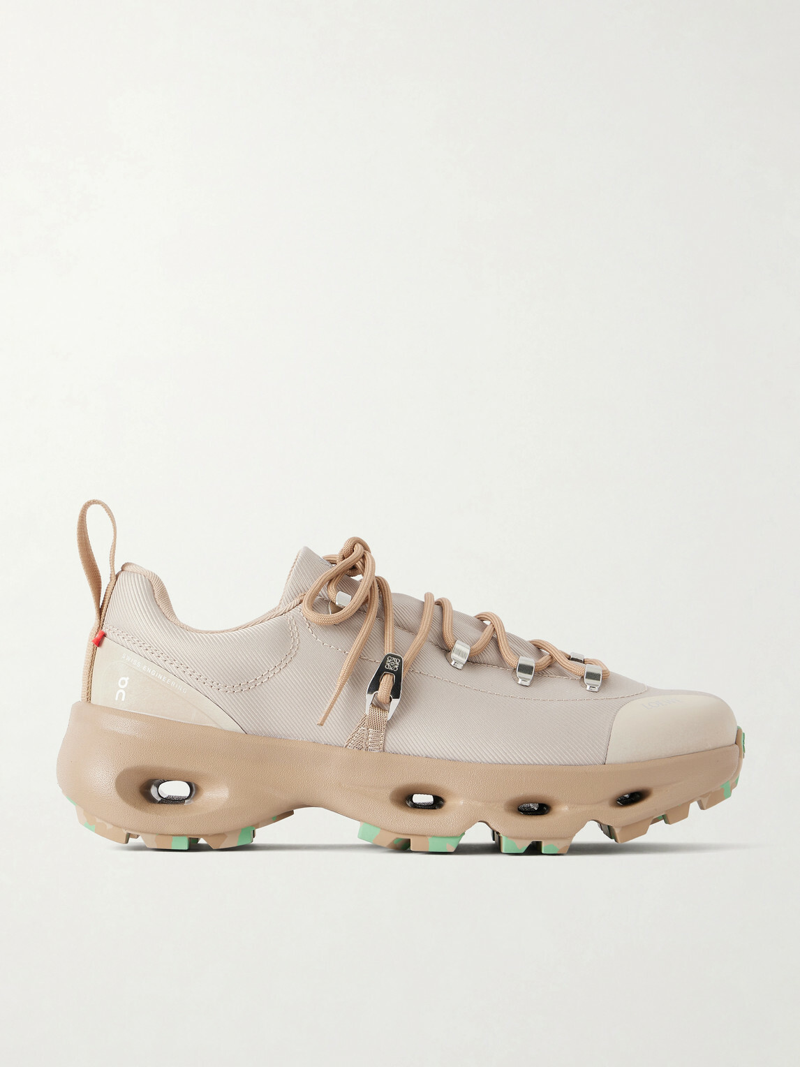 LOEWE - On Cloudsolo Hiker Rubber-Trimmed Twill Sneakers - Neutrals