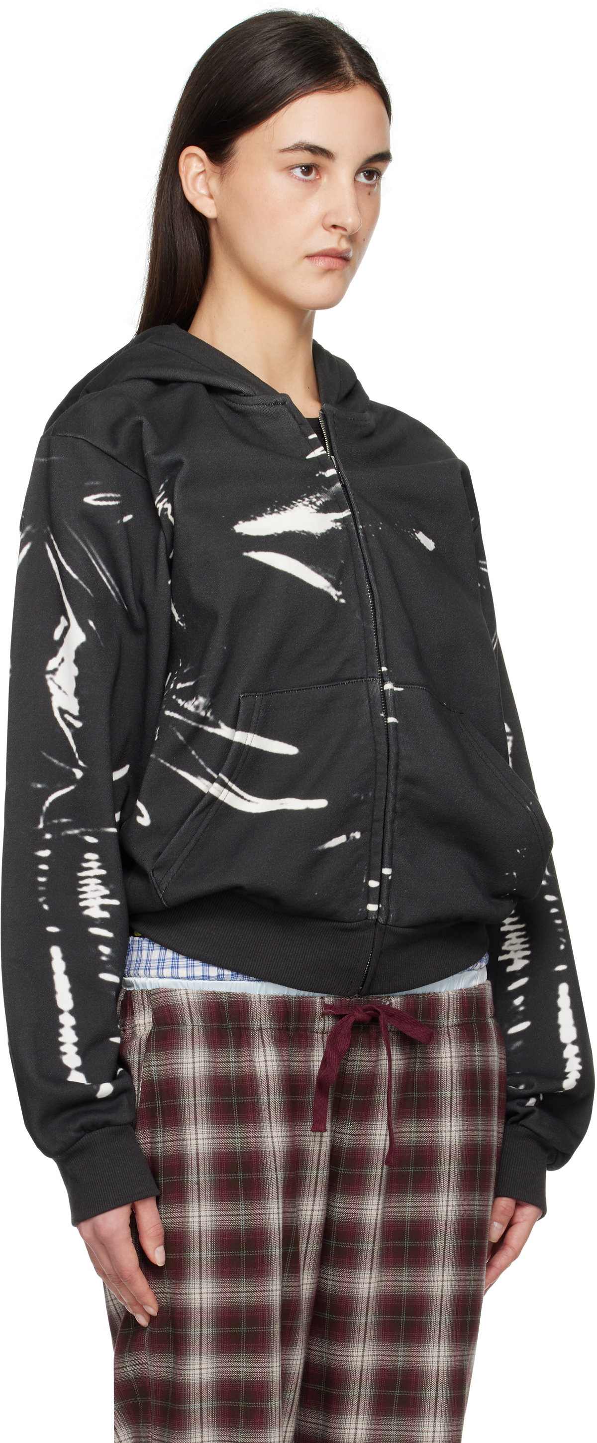 Praying Black Latex Printed Hoodie Praying