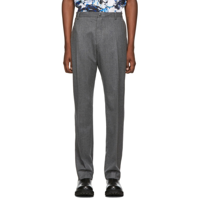 Photo: Kenzo Grey Flannel Slim Trousers