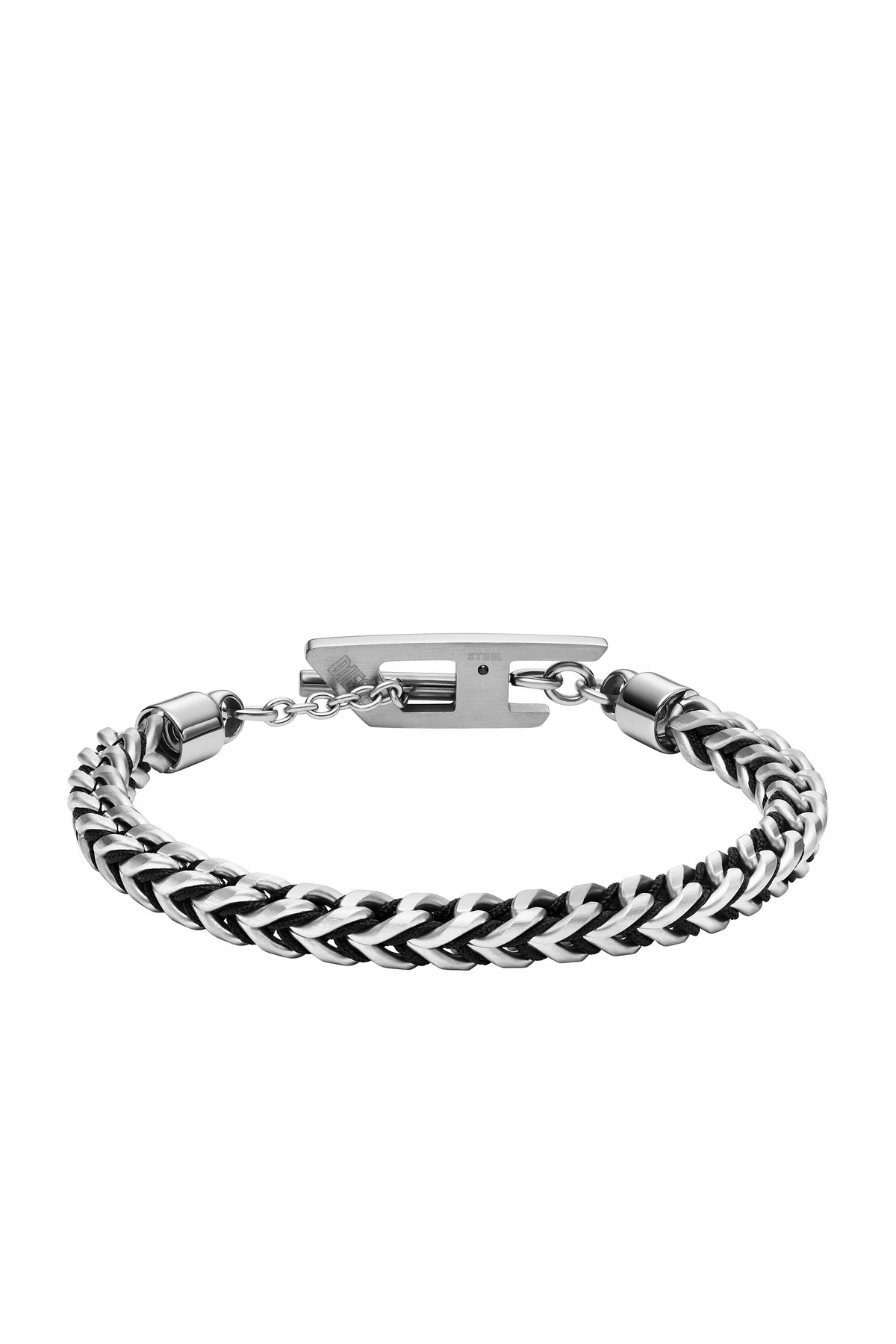 Diesel Stainless Steel Woven Chain Bracelet - Bracelets - Unisex 